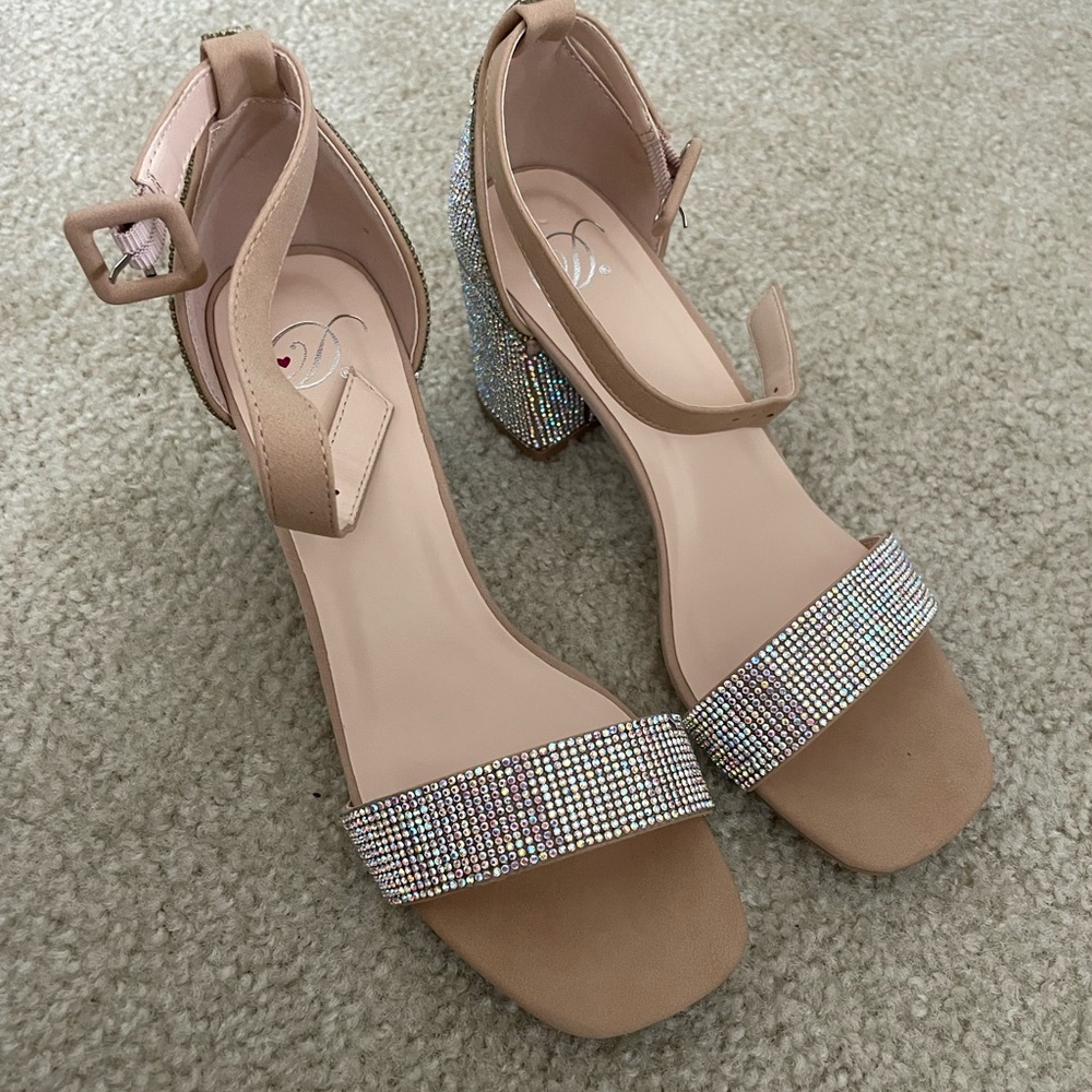 Kitten nude and sparkle heels